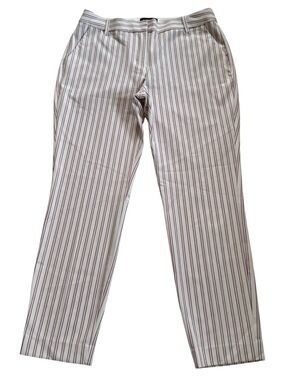 EXPRESS Stretch Columnist Ankle Mid Rise Pinstripes Pants Women’s Size 10R